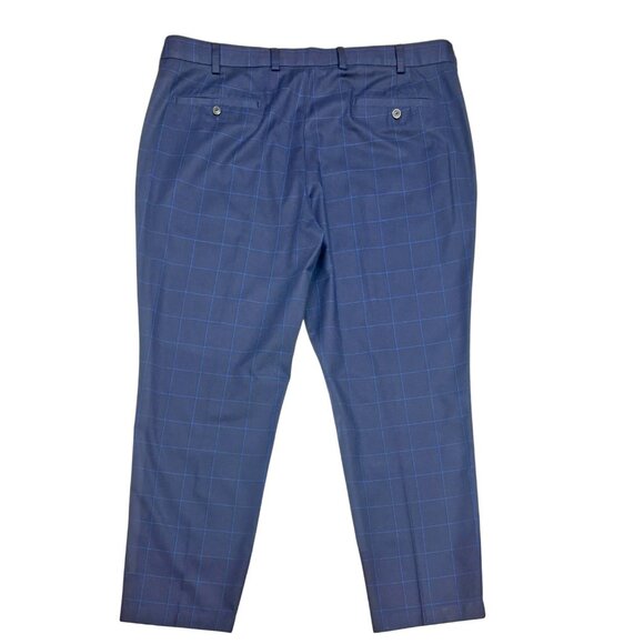 Brooks Brothers Clark Navy Windowpane Flat Advantage Chino - Picture 7 of 11